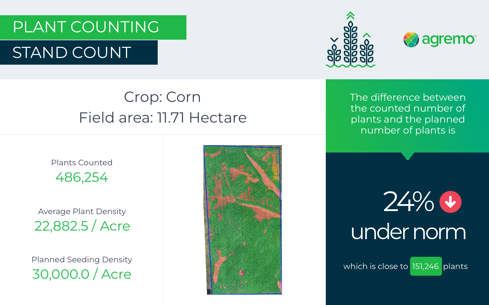 BestinClass Corn Stand Counts with Drone Technology Agremo