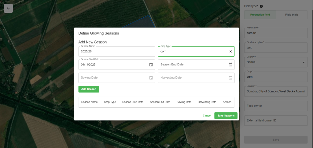 growing season details growing season details