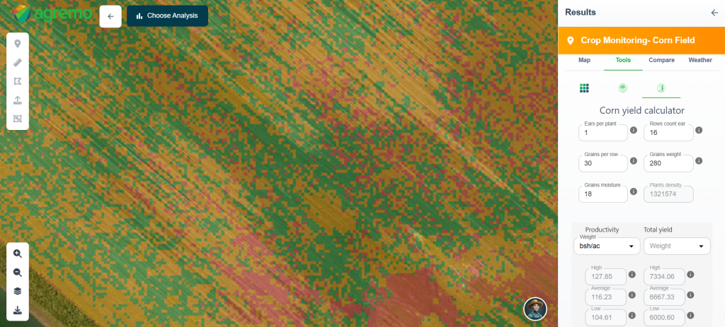 Corn calculator Agremo 