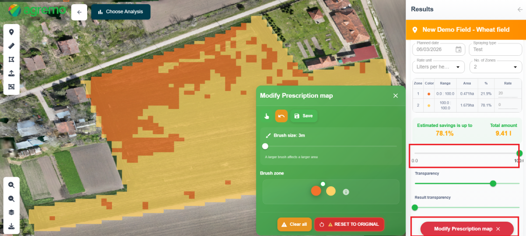 Agremo - Modify Prescription map