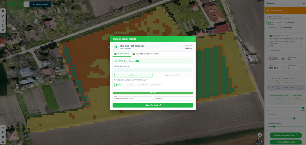 Agremo export Prescription map Agremo export Prescription map