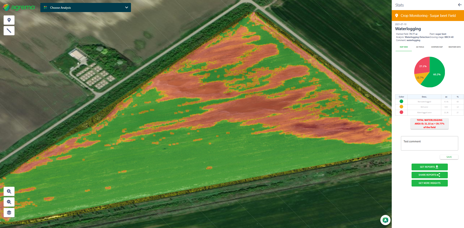 Pre-EM analysis for waterlogging detection in corn fields, identifying wet and waterlogged zones for improved drainage planning Pre-EM analysis for waterlogging detection in corn fields, identifying wet and waterlogged zones for improved drainage planning
