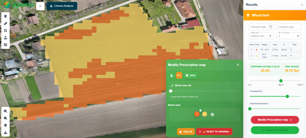 Agremo Prescription map for XAG