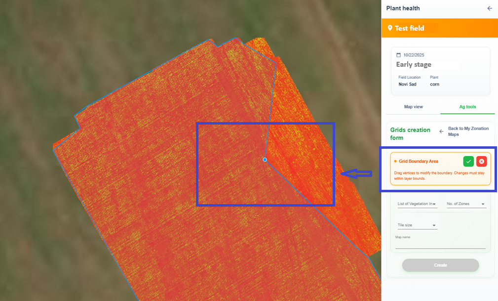 Modify Field Area Modify Field Area