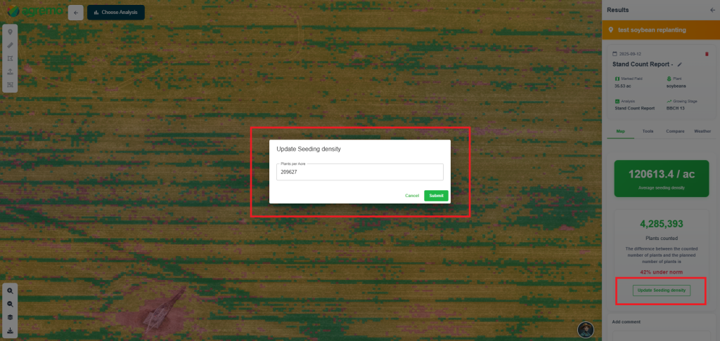 Result correction Stand Count
