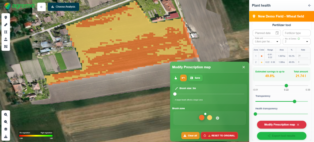 Prescription map - Agremo