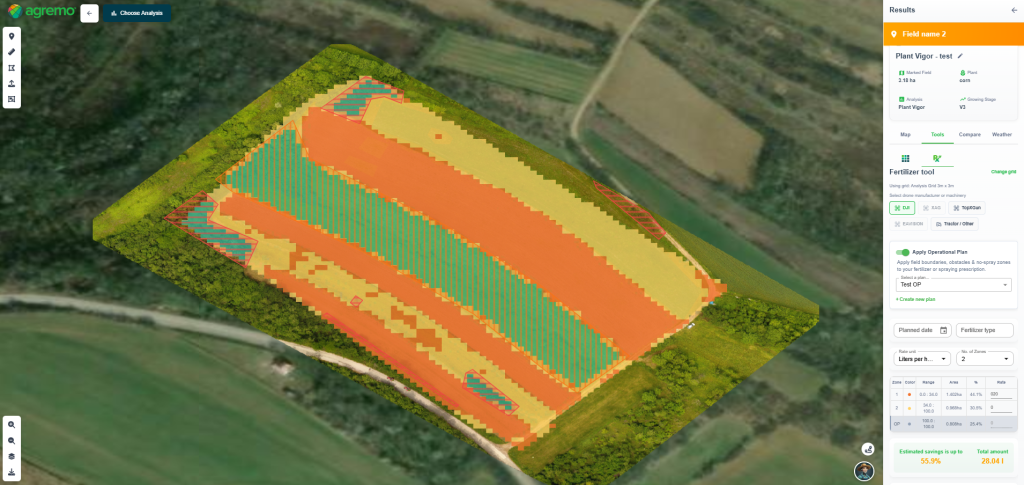 Operation plan and Prescription map