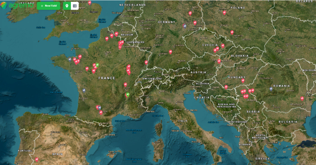 Staphyt - fields covered by Agremo app