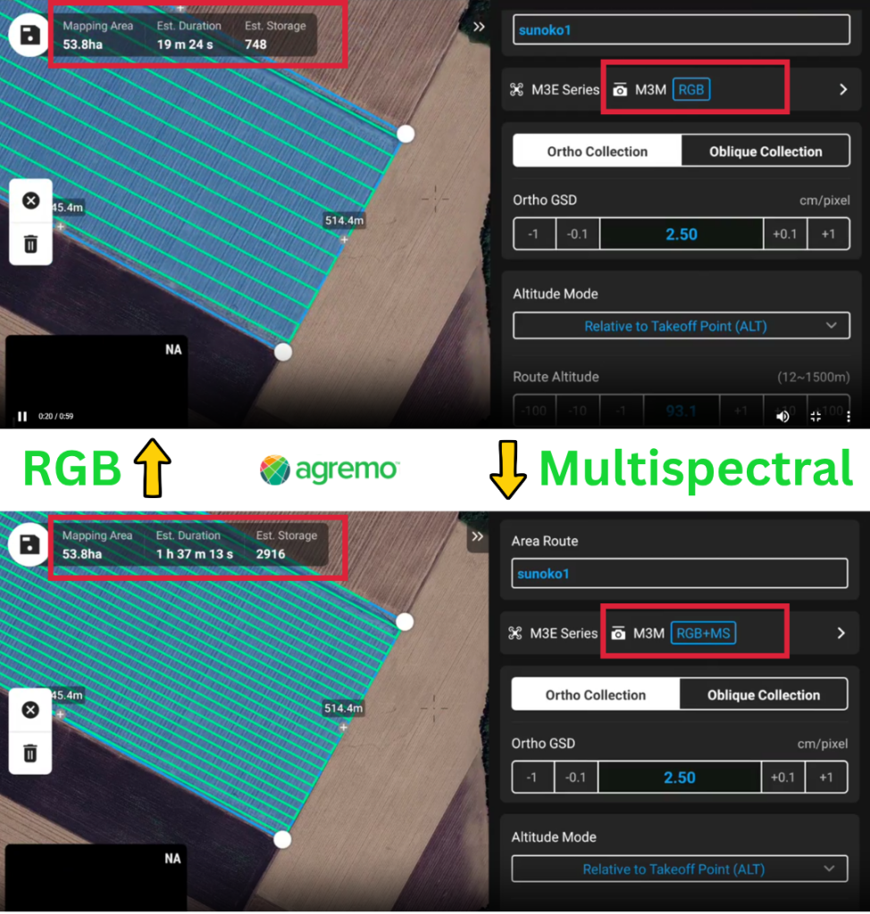 M3M - flight settings M3M - flight settings