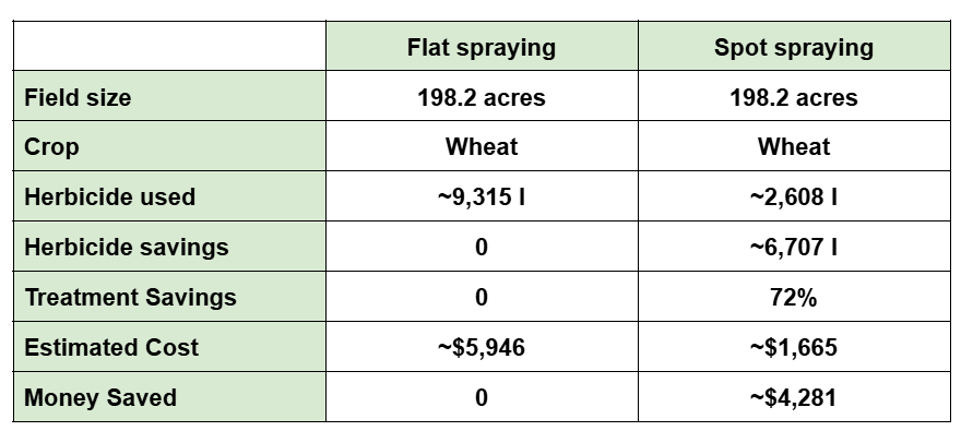 Agremo results - Weed detection and Spot spraying